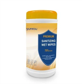 Дезинфектиращи кърпички за ръце със 75 процента алкохол