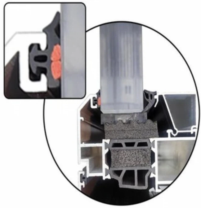 Уплътнения за прозорци и врати, хидрофилно ко-екструдирано гумено уплътнение